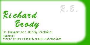 richard brody business card